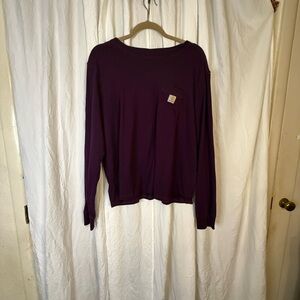 Carhartt Women's Deep Purple Long Sleeve Tee